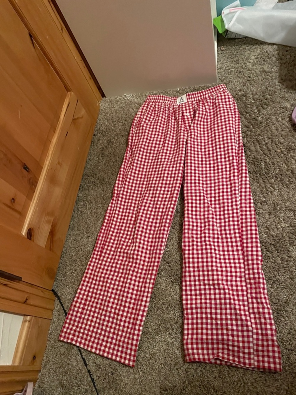 Red & White Gingham pants